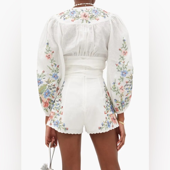 Zimmerman set - Floral Wrap-Around Blouse and Shorts - Picture 3 of 11